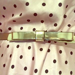 Kate Spade gold bow belt